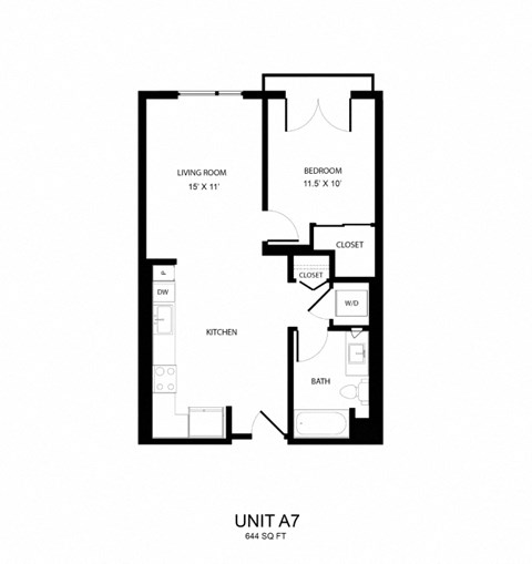 a hypothetical floor plan of a unit at unit at apt